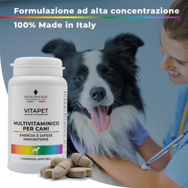 Vitamine per Cani VITAPET - 3in1 Integratore Multivitaminico Cane con Echinacea, Uncaria, Biotina e Zinco per Energia, Difese Immunitarie e Cute Sana - 60 Compresse Appetibili - immagine 6